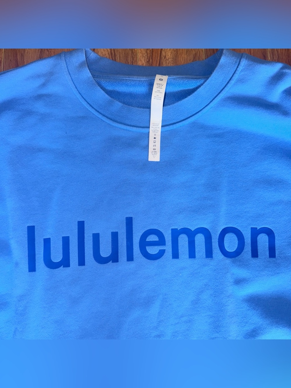 Lululemon Blue Crewneck Sweatshirt Womens size 10 - Picture 2 of 4